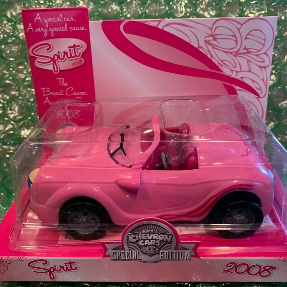 💕 3/$25 NWT The Chevron Cars BREAST CANCER AWARE * 2008 SPIRIT * Advertising